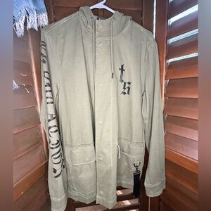 Taylor Swift Original Reputation Olive Green Hooded Jacket